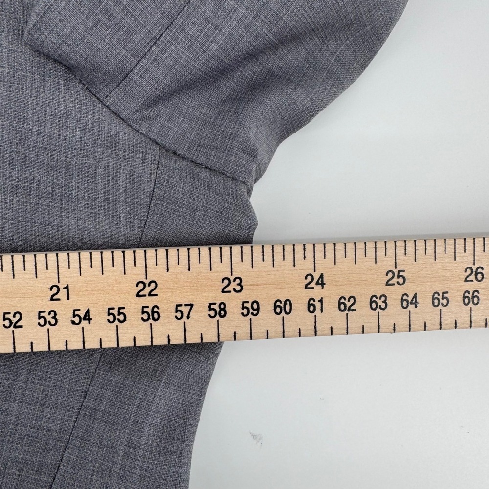 Jos‎ A Bank 1905 Mens 46 Regular Grey Wool Slim Fit Suit Blazer Jacket - Picture 7 of 13